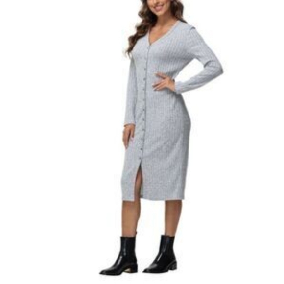 NWT Women's Size M Frye x Anthropologie Button Down Sweater Dress - Picture 2 of 5